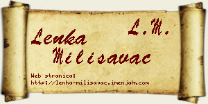 Lenka Milisavac vizit kartica